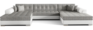 Eltap Vento Ecksofa (Berlin 01, Soft 17) Seite Symmetrisch, Grau, 165 x 78 x 359 cm