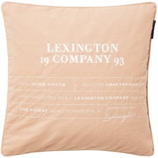 LEXINGTON Kissenbezug Logo Organic Cotton Canvas Beige/White (50x50) 12414102-2600-SH25