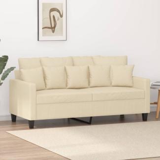 vidaXL 2-Sitzer-Sofa Creme 140 cm Stoff 359269