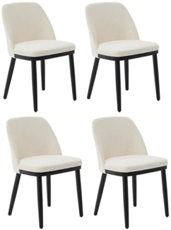 GarveeMore Esszimmerstuhl SET 2/4/6 Leinen Stoff Holzbeine,modern & gepolstert (4 St), für Küche, Esszimmer & Büro