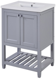 REDOM Badmöbel-Set Waschtisch mit Unterschrank, (Waschtisch mit Waschbecken), Rutschfeste Füße, mit Anti-Rutsch-Pads und Stauraum