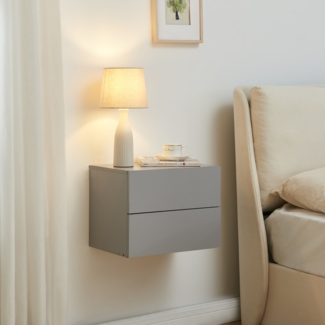 Nachttisch hängend Ampfing mit 2 Schubladen Hellgrau [en. casa]