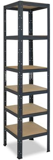 shelfplaza HOME 200x50x50 cm Schwerlastregal in anthrazit mit 6 Böden und 145 kg Traglast pro Boden