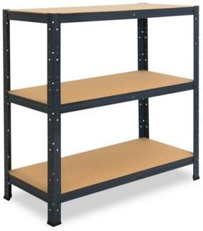 shelfplaza Schwerlastregal HOME, 115 x 110 x 50 cm anthrazit, 3 Böden, Kellerregal, Garagenregal, Steckregal
