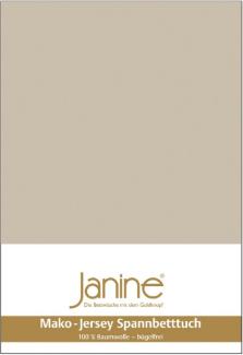 Janine Mako-Jersey Spannbetttuch Spannbettlaken 100% naturreine Baumwolle 19 naturell 90-100cm x 190-200cm