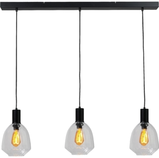 Pendelleuchte Porto 3-flammig Glas Transparent 100x20 cm
