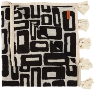 Der Aztec Bettüberwurf - Natur Schwarz - Natürliches Schwarz - 240x128x1cm