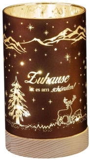 formano LED Dekolicht aus Glas mit Motiv und Spruch, LED fest integriert