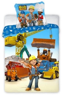 texpot Bettwäsche Kinderbettwäsche Bob der Baumeister, Baumwolle, 2 teilig