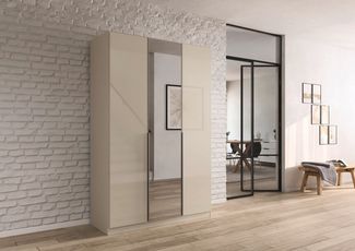 OTTO home Drehtürenschrank Kleiderschrank Kleiderschränke Schrank Garderobe AGORDO mit Glasfront (in zwei Griff-Farben, Breiten 91-360 cm) durchdachte Innenausstattung, in 7 Breiten und 2 Höhen MADE IN GERMANY