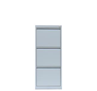 Stahl Büro Hängeregistratur Schrank Bürocontainer 101 x 40 x 62 cm (HxBxT) mit 3 Schüben, einbahnig Lichtgrau 560310