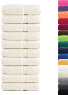 vidaXL 'SOLUND' Premium-Badetücher, 10 Stk., Creme, 50x100 cm