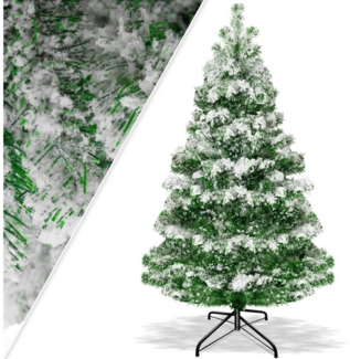 KESSER® Weihnachtsbaum künstlich Tannenbaum Edeltanne Spritzguss PE 140cm (Schnee)