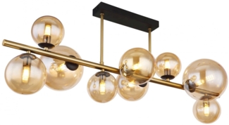 Deckenleuchte Wohnzimmer LED Deckenlampe Deckenstrahler Amber Kugeln 9 flammig