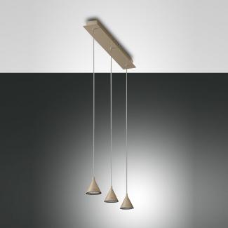 FABAS LUCE No. 3443-47-225 Pendelleuchte Delta LED 3-flammig gold edelmatt dimmbar