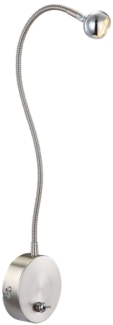 LED Wandlampe in nickel matt, satiniert Globo SERPENT 24109W