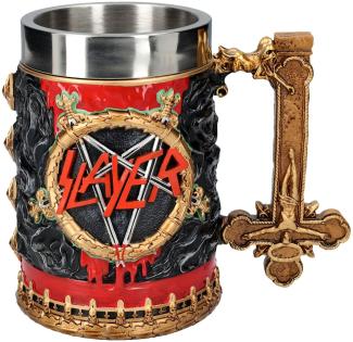 Figuren Shop GmbH Bierkrug Krug Slayer - Reign In Blood - Band Merchandise Bierkrug Dekoration Me, Kunststein (Polyresin), Edelstahl