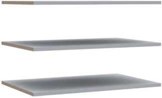 FORTE Extras Robes/Kds Einlegeböden, Holzwerkstoff, Grau, 57,8 x 42 x 1,5 cm