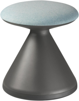 Bisley Fungus Hocker ergonomisch gepolstert in blau, Sitzhocker rund für Büro, Lounge & Empfang - Bürohocker mit Sitz drehbar, Schreibtischhocker, Drehhocker, FUNGUS-RC6501