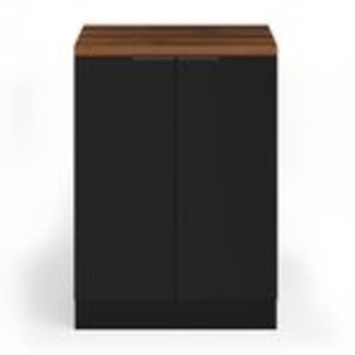 blumfeldt Spülenunterschrank WoodVista (Set) Unterschrank Schubladen 60cm Metallgriff Arbeitsplatte