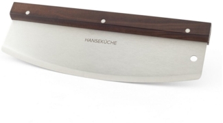 Hanseküche Pizzaschneider Pizzaschneidemesser mit Klingenschutz, 32cm Edelstahl Klinge - Stilvoller Griff aus Akazienholz