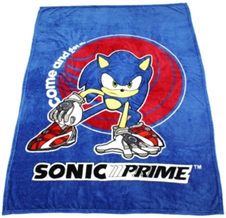 Wohndecke Sonic Prime Flanelldecke flauschige Kuscheldecke 110x150 cm, AY!Max