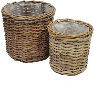 Rattan Korb Siena 2 er Set Klein