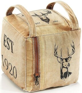 Kobolo Türstopper Vintage Türpuffer -Hirsch- aus Canvas braun (1 Stück)