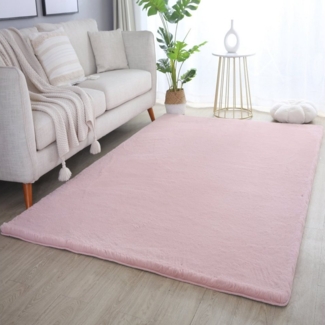 Ayyildiz Teppiche Hochflor-Teppich POUFFY 5100, rechteckig, Höhe: 20 mm, Läufer, weicher glatter Softflor, Kaninchen Fell Haptik, waschbar