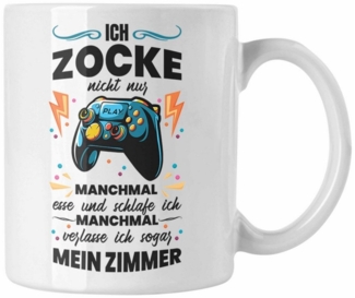 Trendation Tasse Trendation - Lustige Gamer Tasse Ich Zocke Nicht Nur Geschenk Zocker L