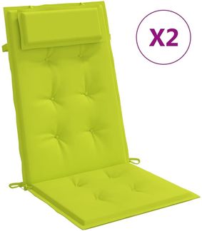 vidaXL Hochlehner-Auflagen 2 Stk. Knallgrün Oxford-Gewebe 361907