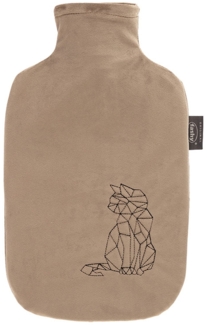 Fashy Wärmflasche 2,0l weicher Bezug Steppung beige