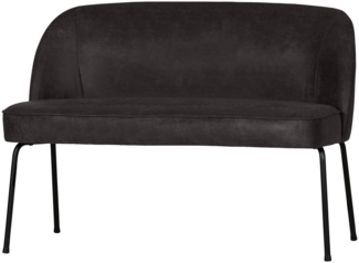 BePureHome Bank Vogue aus Kunstleder, 120x59x83 cm, Schwarz