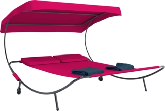 VCM Sonnenliege Bindox 914560 Rot H. 137 x B. 180 x T. 200 cm