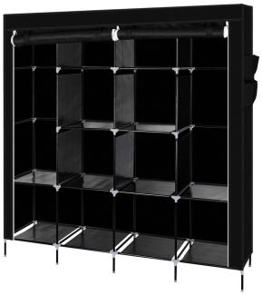 FCH Kleiderschrank Stoffschrank mit Kleiderstange faltbare, 169.5 x 44 x 168.5/181.5cm