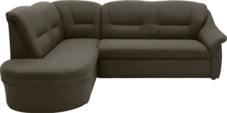 DOMO collection Ecksofa Faenza für kleine Räume, Stellmaße 232,176cm, komfortabel, L-Form, mit Ottomane, zeitlos, elegante Armlehnen, wahlweise mit Bettfunktion