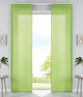 Gardinenbox Schiebegardine (2 St), Paneelwagen, blickdicht, Flächenvorhänge Mikrofaser Blickdicht Matt mit Paneelwagen 85600N2