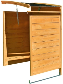 Mülltonnenbox braun Anbaubox Mülltonnenverkleidung Mülltonne 240L Mülltonnenhaus Gartenbox Gerätebox Gerätehaus Holz Anbau Gerätehaus