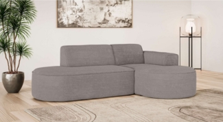 OTTO home Ecksofa ADELLA Design-Sofa mit Recamiere rechts/links, 248/159/76 cm, L-Form mit Wellenunterfederung, runde Form, auch in Cord