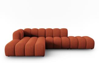 Micadoni Modulares Ecksofa offen Lupine 5-Sitzer Links Chenille Terrakotta