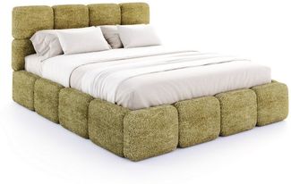 FDM Polsterbett CLOUDY Bettgestell Bett 140x200, 160x200, 180x200 cm Bestseller (verfügbar 140x200 160x200 180x200 cm, Bettrahmen, Bett, mit großen gepolsterten Kopfteil, mit Bettkasten zum aufklappen), Hebbarer Metallrahmen, Bettkasten, ohne Matratze