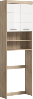 INOSIGN Waschmaschinenumbauschrank Siena, Breite 63cm, für Waschmaschine & Trockner, 2 Türen, MDF-Front in verschiedenen Farben, Überbauschrank, Umbauschrank, Badschrank