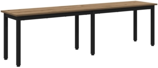 vidaXL Bank Kunsthandwerk Eiche 160 x 35 x 45 cm Holzwerkstoff 892607