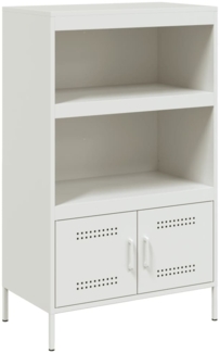 vidaXL Highboard Weiß 68x39x113 cm Stahl 842975