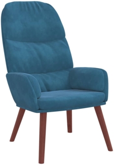 vidaXL Relaxsessel Blau Samt 4102620