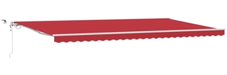 vidaXL Einziehbare Markise Rot 600 x 350 cm Stoff und Metall 3331792
