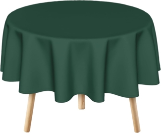 Tischdecke Rund 178 cm Grün, Waschbar, Fleckenresistent, Polyester, Party- & Picknickdeko