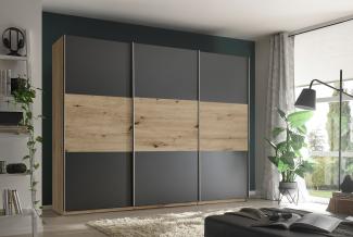 Kleiderschrank >Briga< in Artisan Eiche / Graphit - 270x210x54cm (BxHxT)