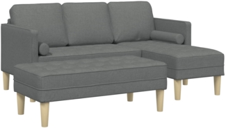 vidaXL Sofa Set 2 pcs Dunkelgrau 173 x 131 x 67 cm Stoff 3329253