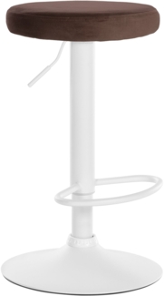 CLP Barhocker Ponte Samt-Bezug,braun weiß